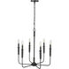 Savanne 6 Light 24.25 inch Matte Black Chandelier Ceiling Light